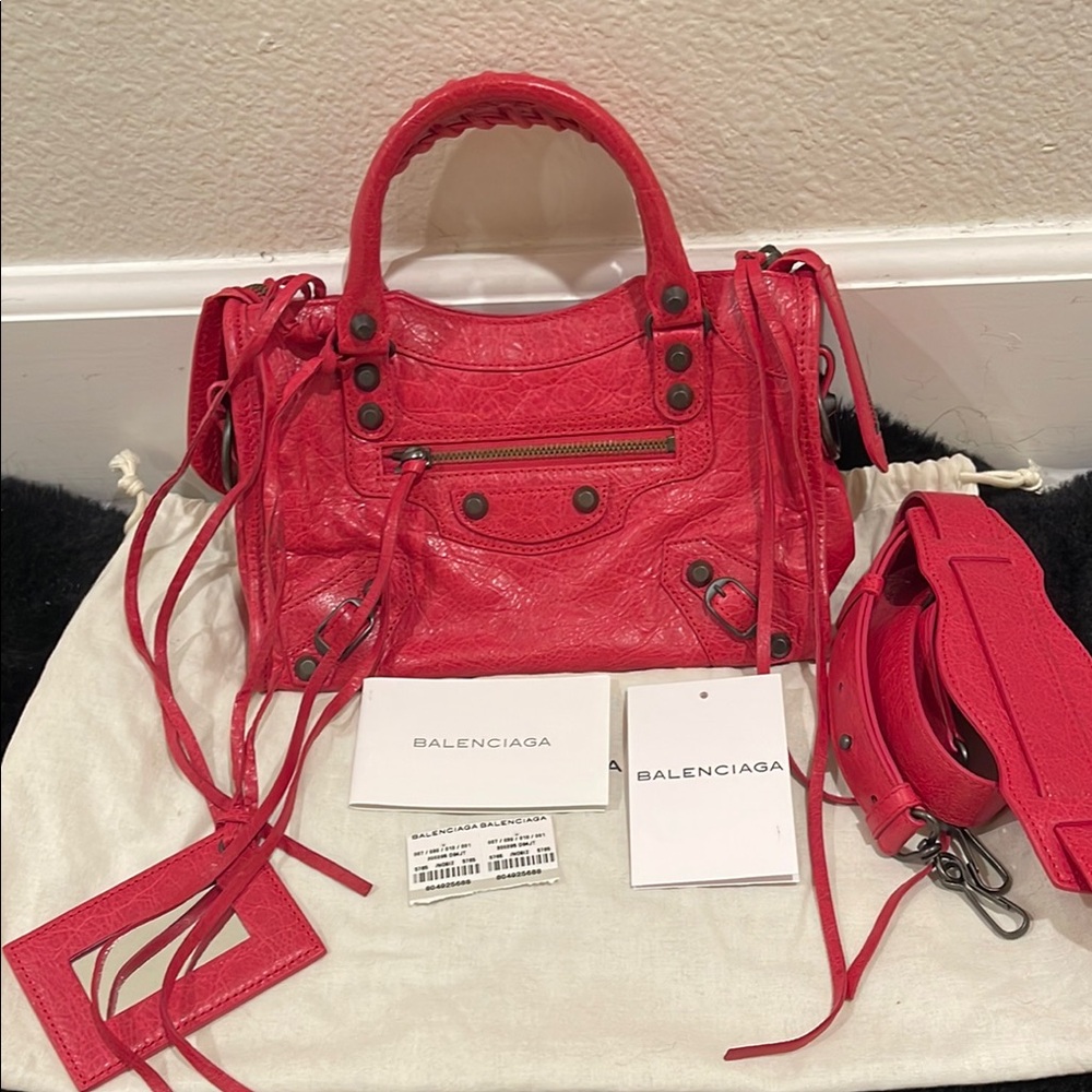 BALENCIAGA Le City Mini leather top-handle bag